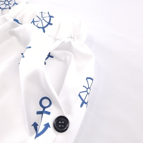 Nautical Themed Cover Up Pants Size XL - Picture 5 of 8